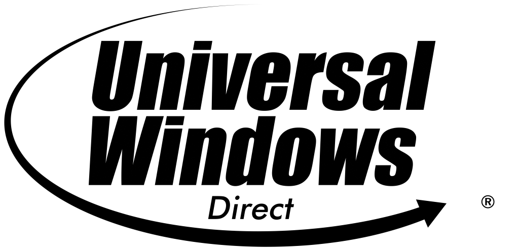An all black version of the Universal Windows Direct logo