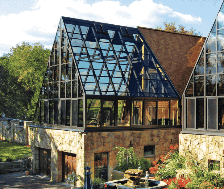 A-Frame Glass Solarium Sunroom Addition