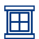 line drawing of a window