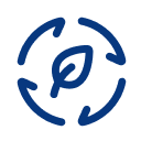 a leaf with circling arrows around it