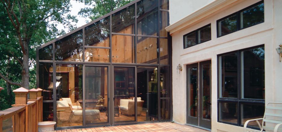 Modern home remodeling in Knightdale with custom solarium by Great Day Improvements.