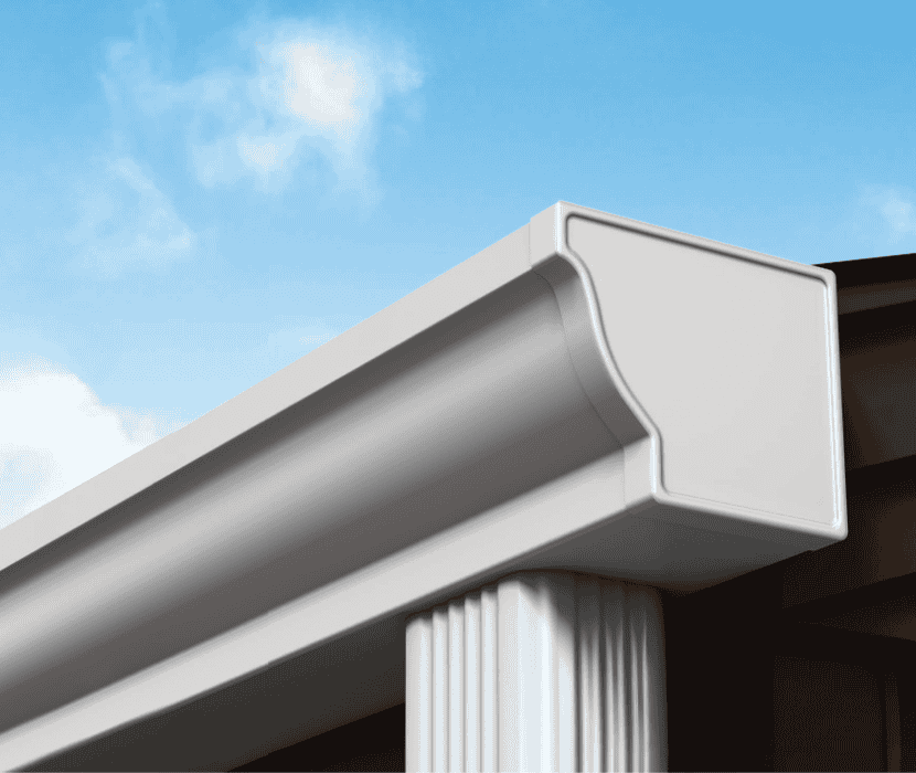 Rain Pro gutter end cap view.