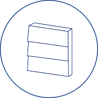 Line drawing of siding