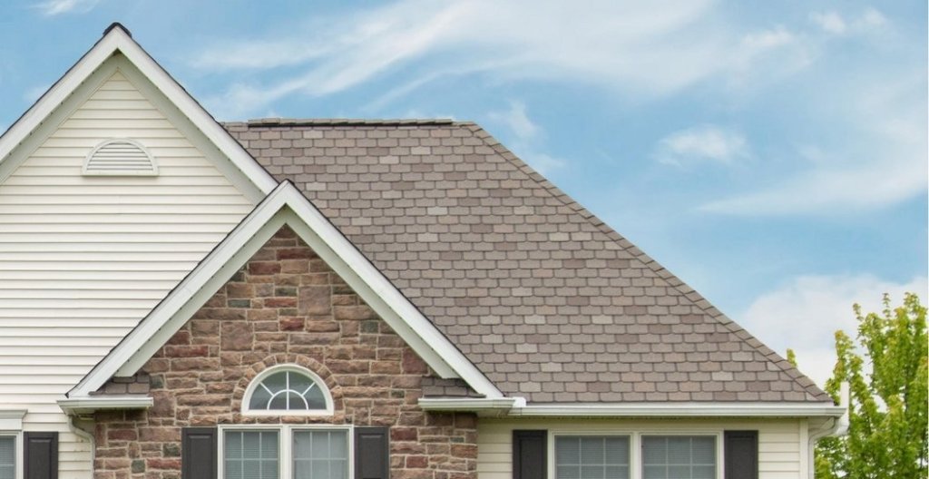 Close up of a remodeled roof.